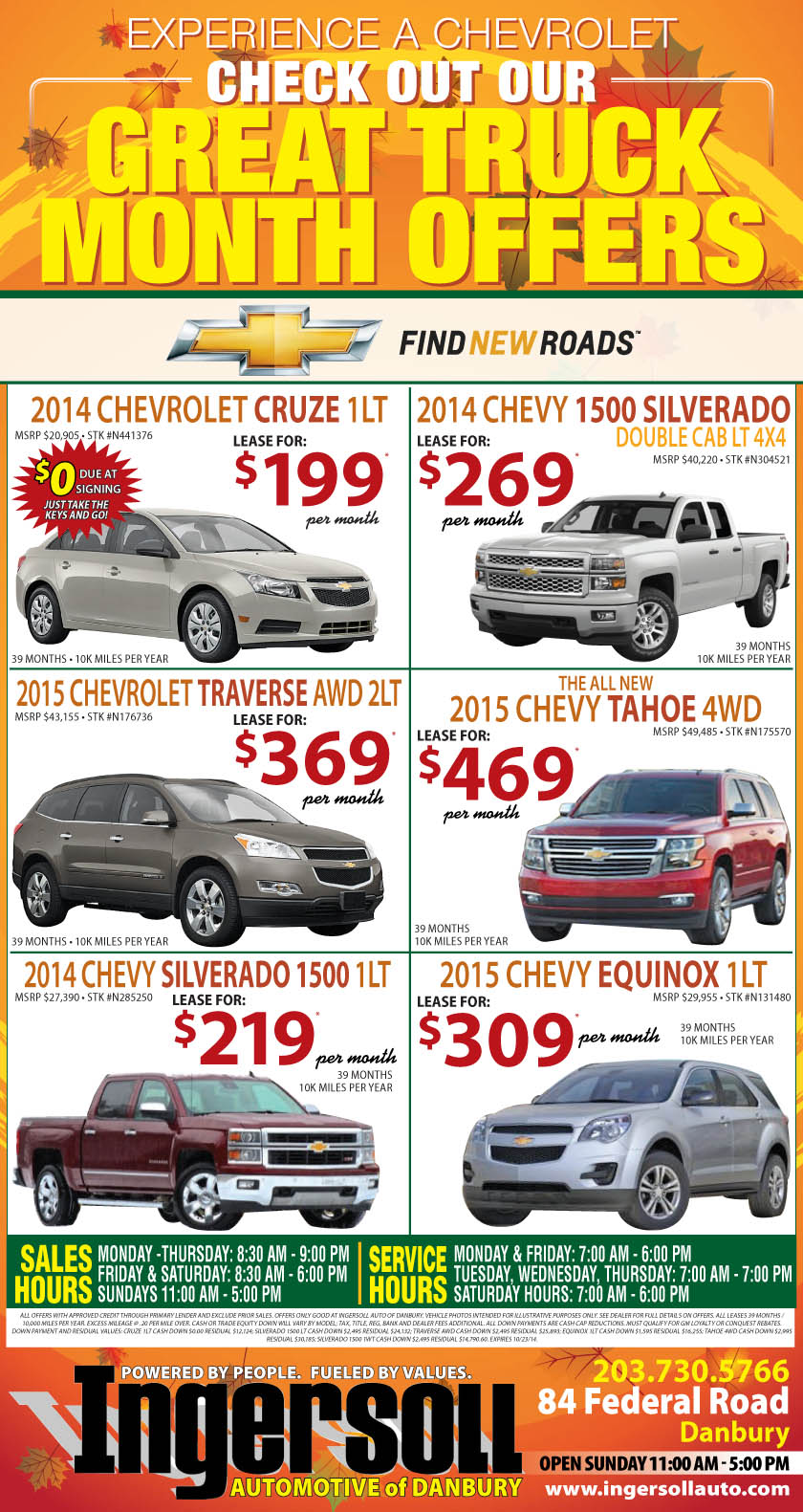 Advertised Specials at Ingersoll Auto of Danbury near Waterbury