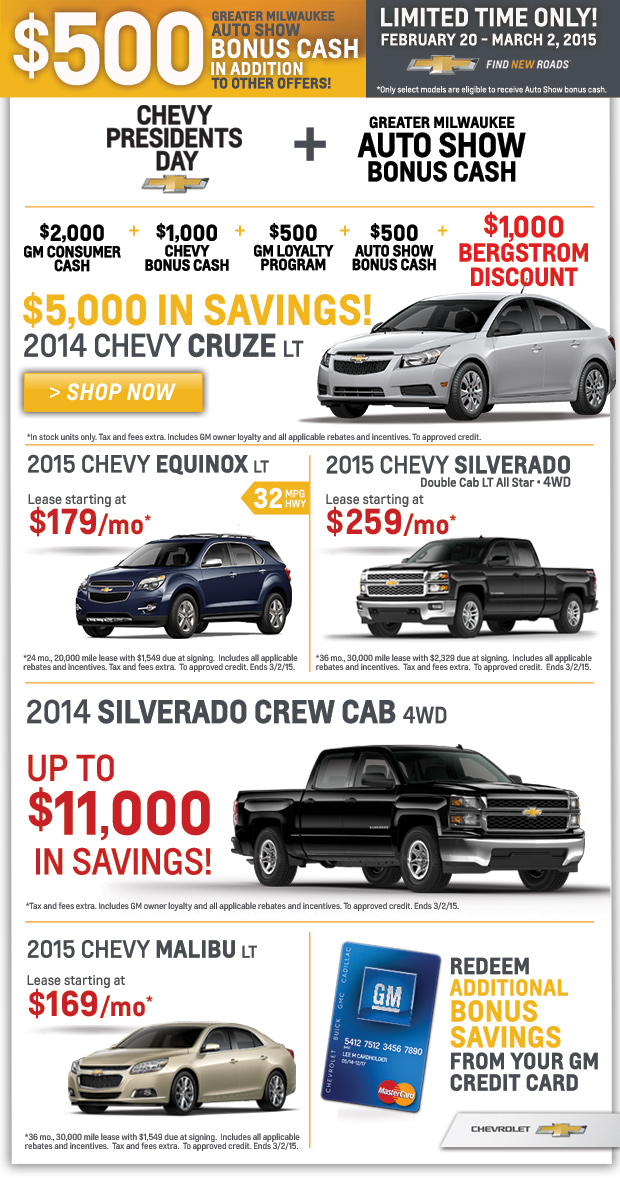 Bergstrom Chevrolet of Appleton is a APPLETON Chevrolet dealer and