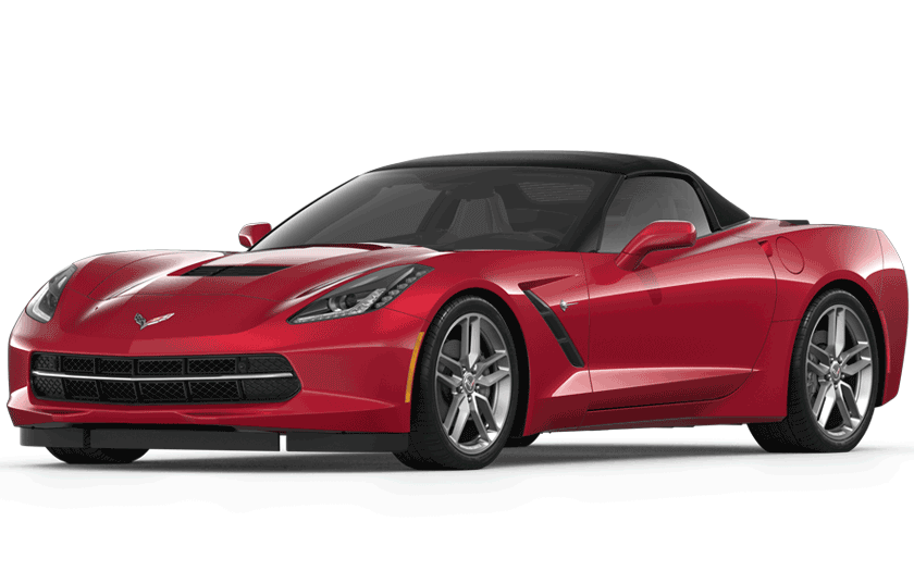 Chevy Corvette in red