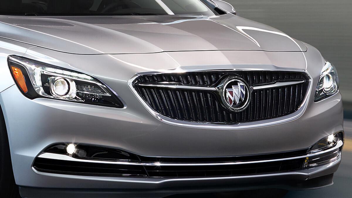 Front grille of a Buick LaCrosse with Buick Logo