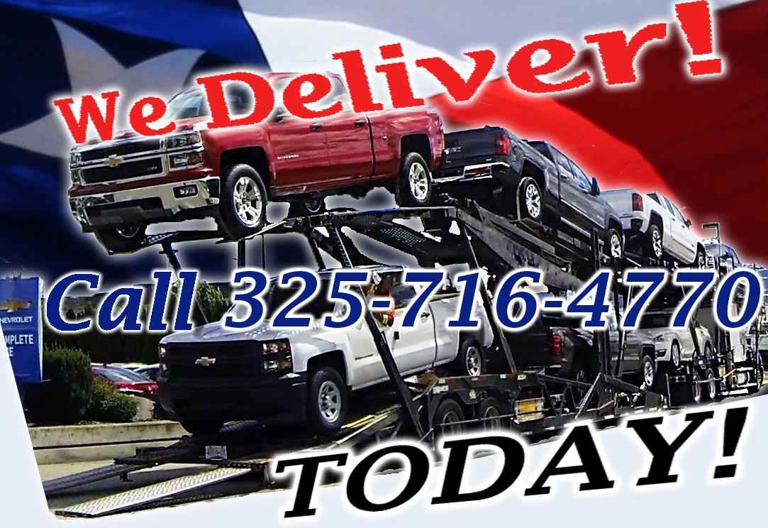 Hurricane Deliver at All American Chevrolet of San Angelo
