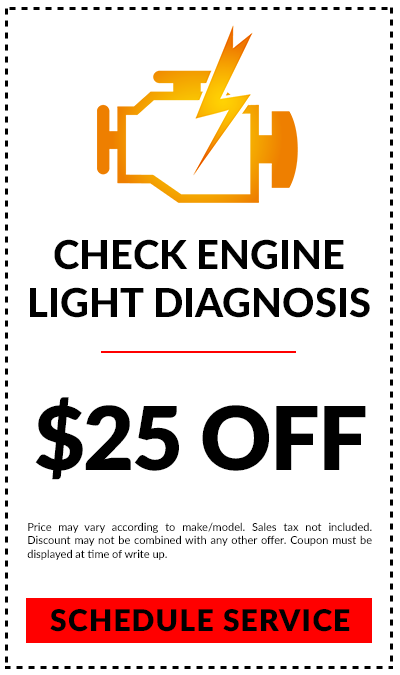 Check Engine Light Diagnosis $25 off | Service Coupon