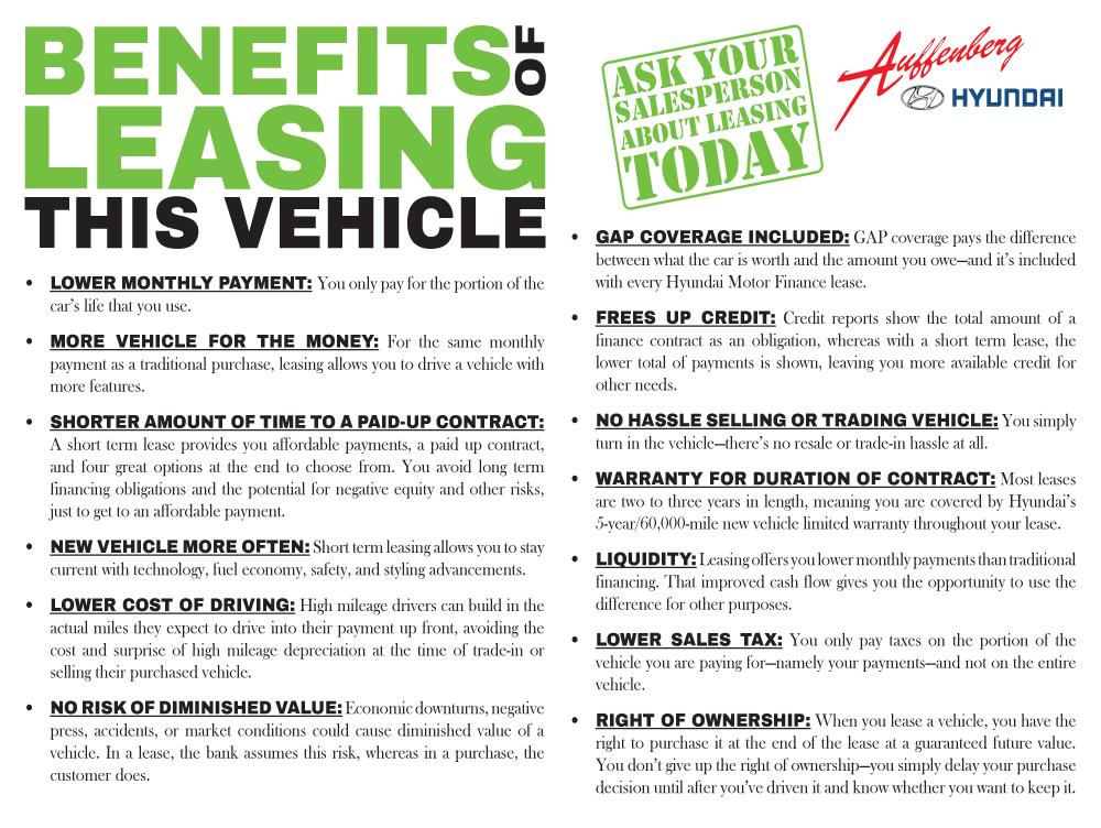 Benefits of leasing