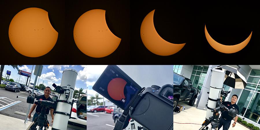 Photo of 2017 Solar eclipse | Photo of Ferman staff with telescope