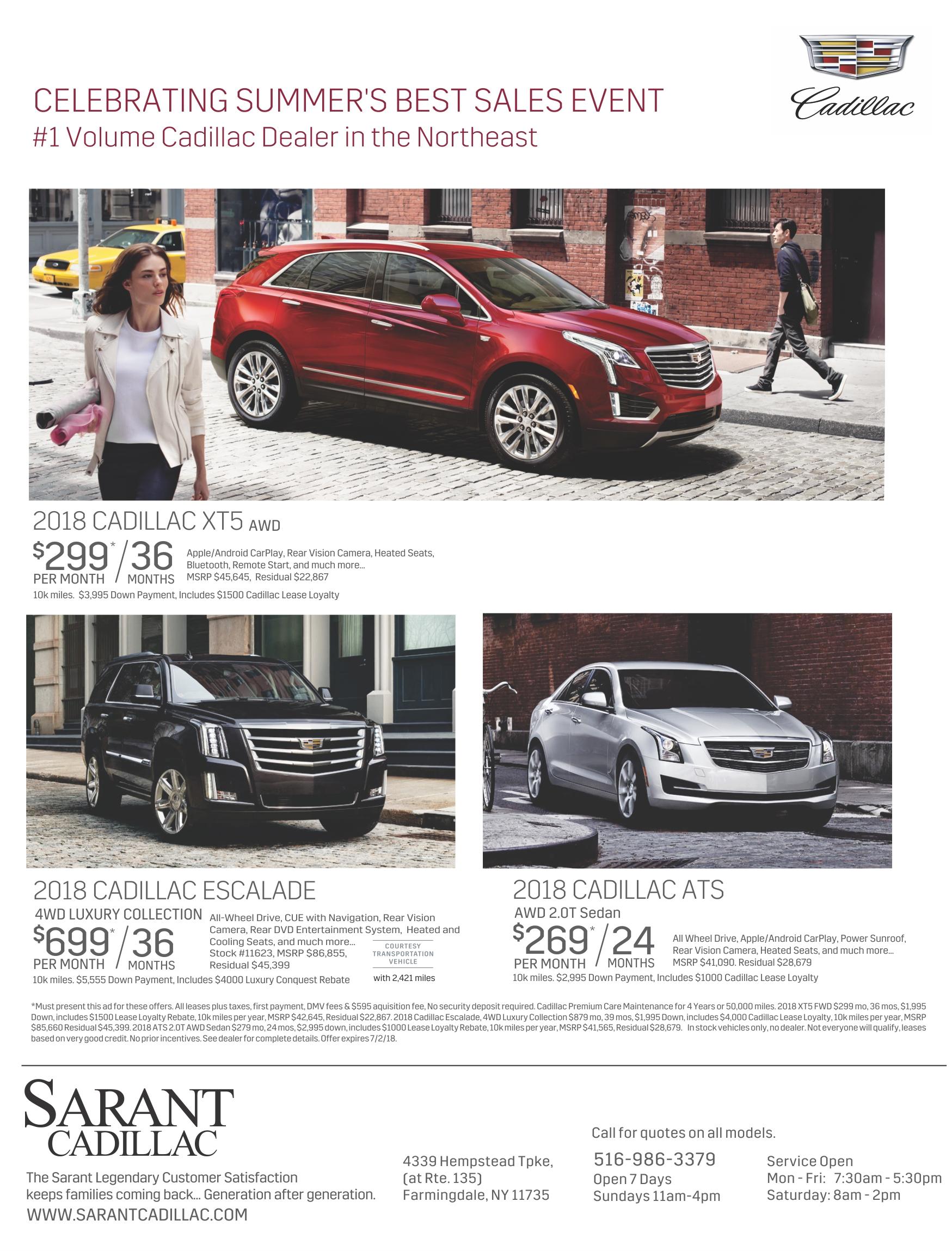 Cadillac driving sales