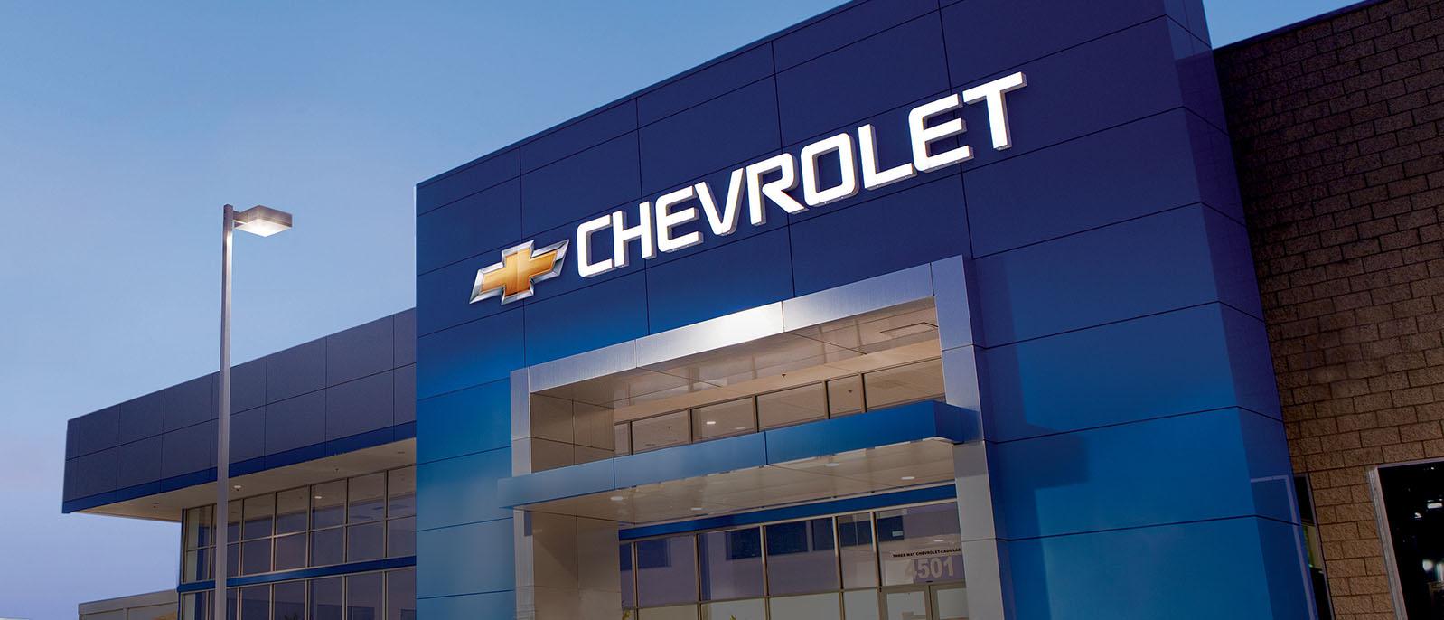 Front of Chevrolet Dealership