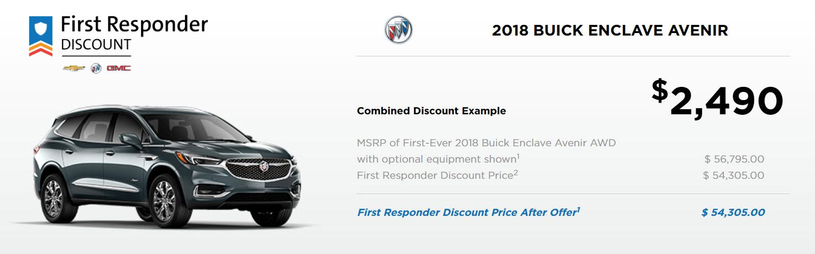 First Responder Buick Enclave Example Discount 
