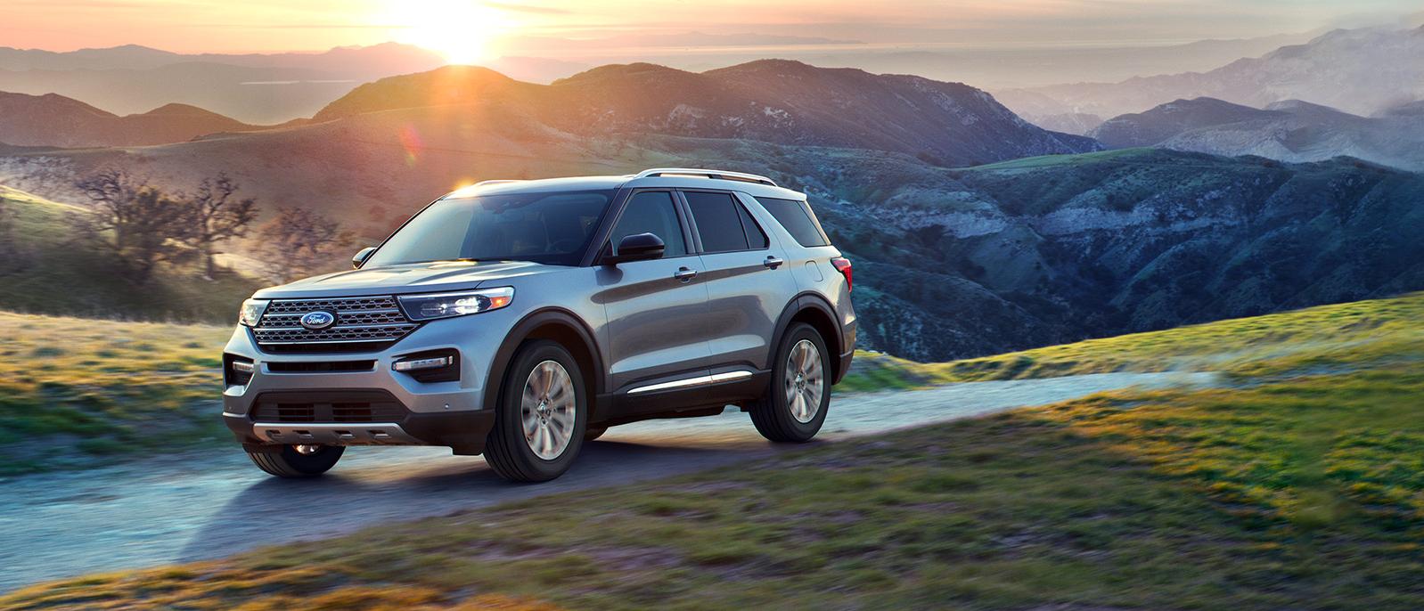 2020 Ford Explorer driving on a mountain road
