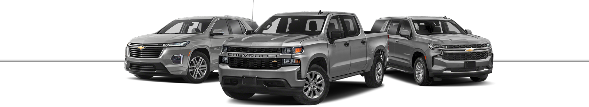 Chevrolet Jellybean lineup 2022 Silverado 1500, Traverse, Suburban