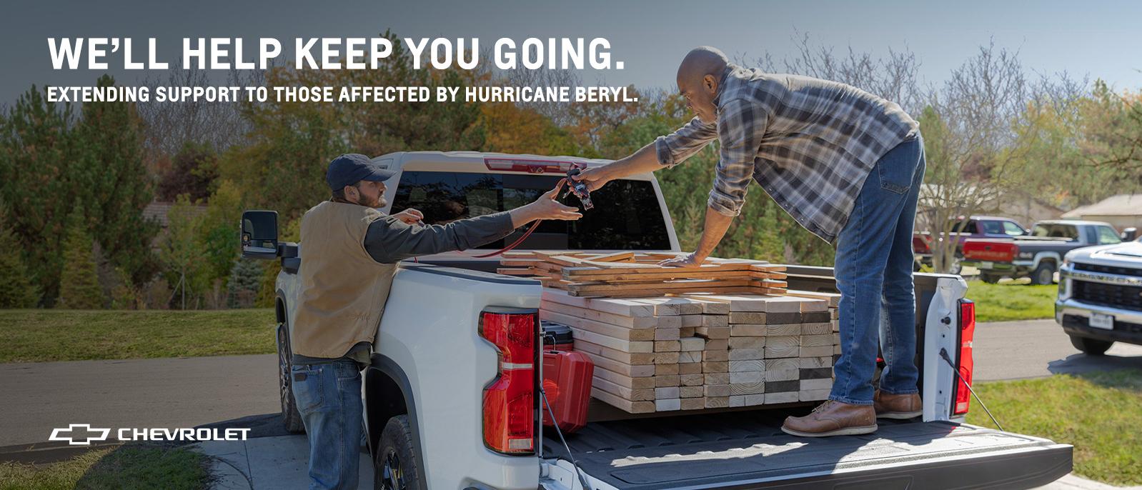Extending support to those affected by Hurricane Beryl.