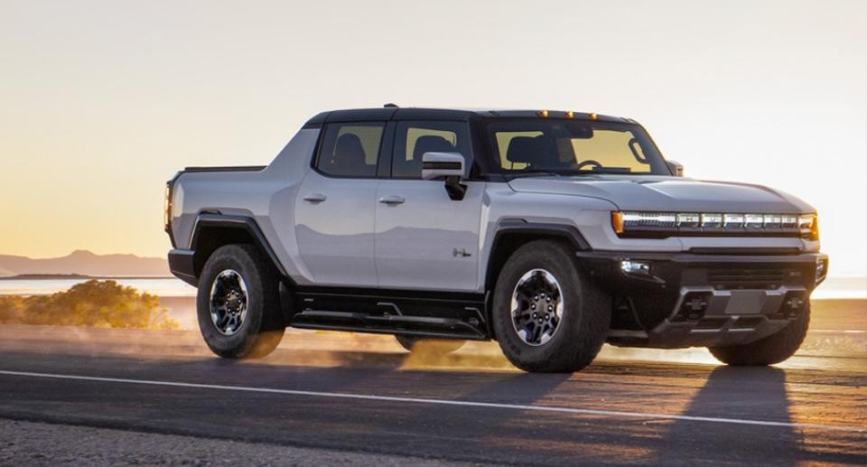 GMC Hummer EV Driving Through the Dessert