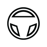 Steering wheel icon.