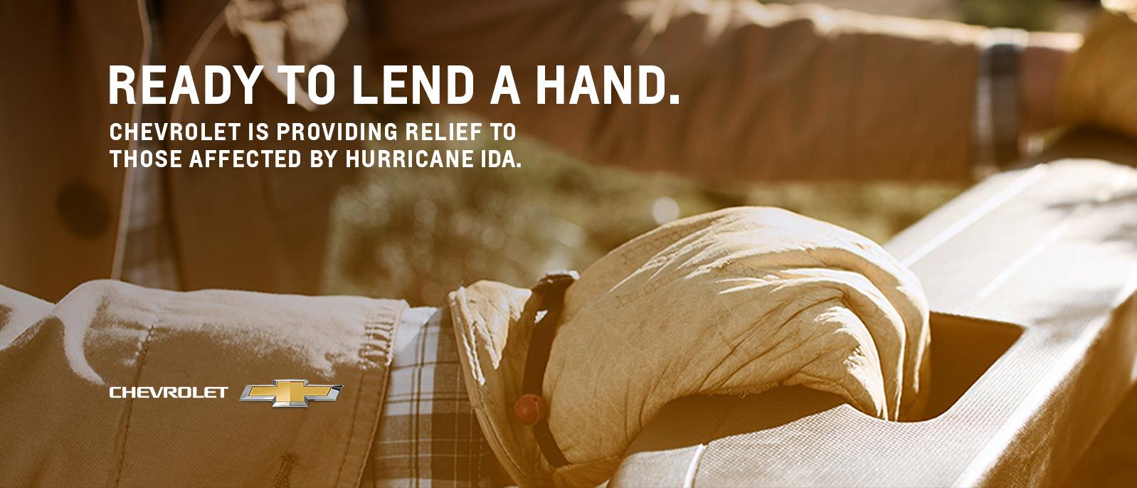 Chevrolet is lending a hand to those affected by Hurricane Ida