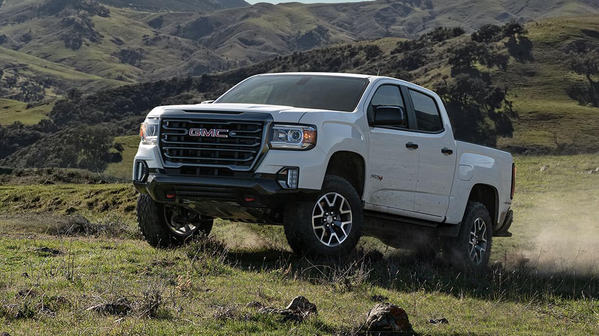 A 2021 GMC Canyon on off road