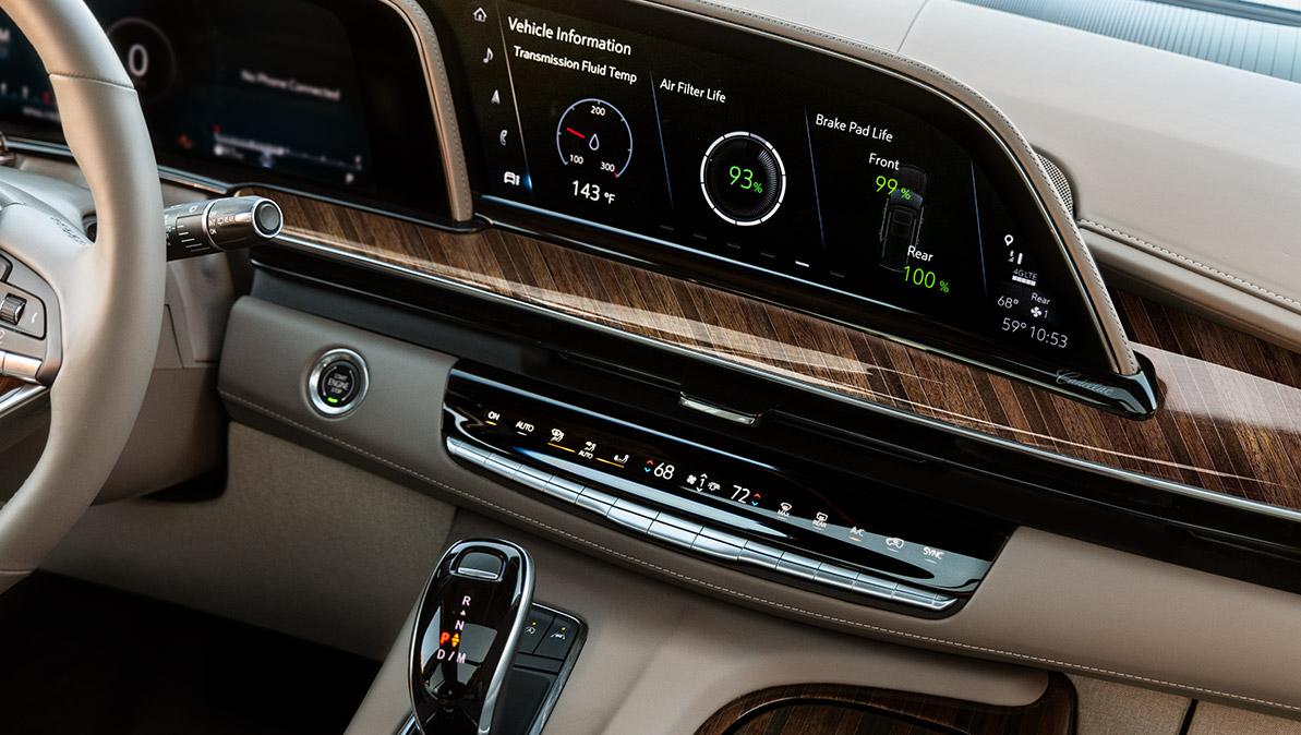 The Escalade Interior Loaded with Driver Friendly Cadillac Technology.