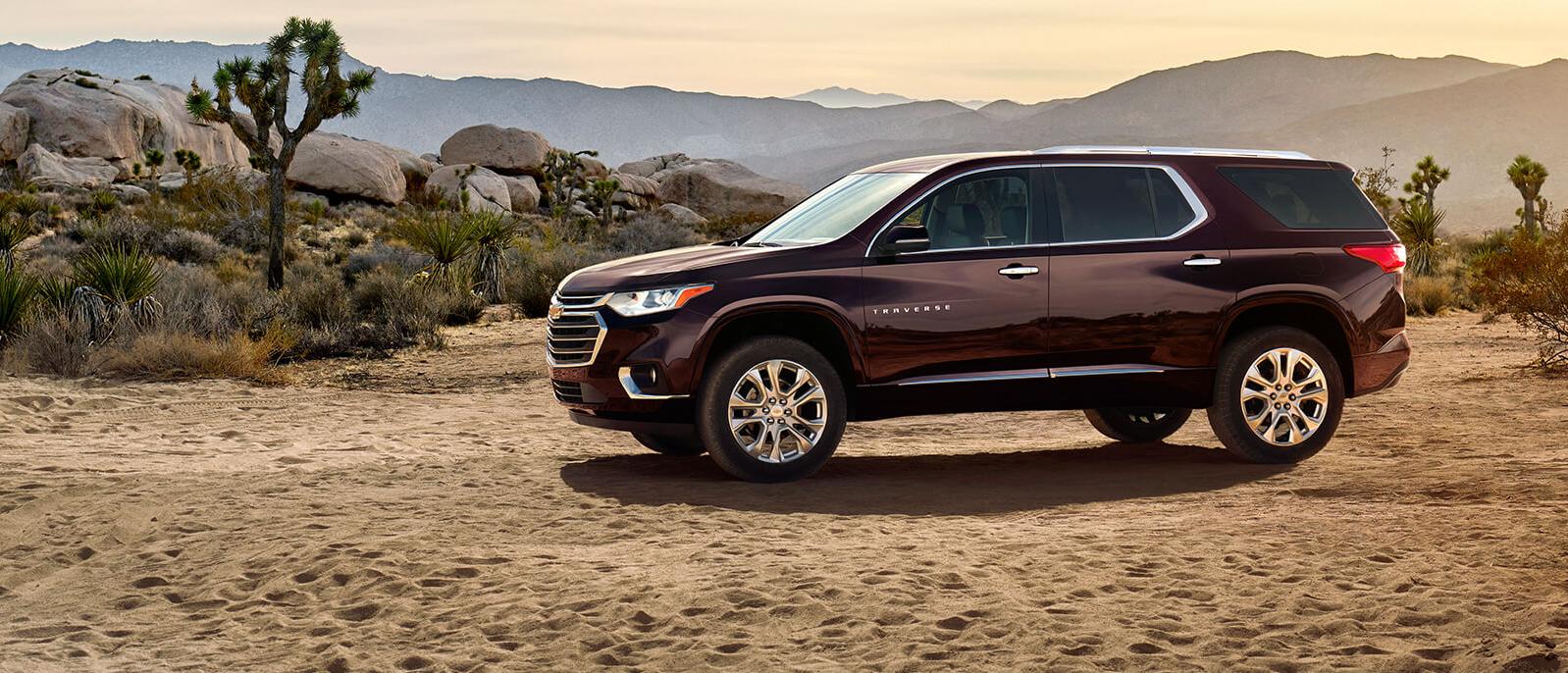 2021 Chevy Traverse parked on a ground.