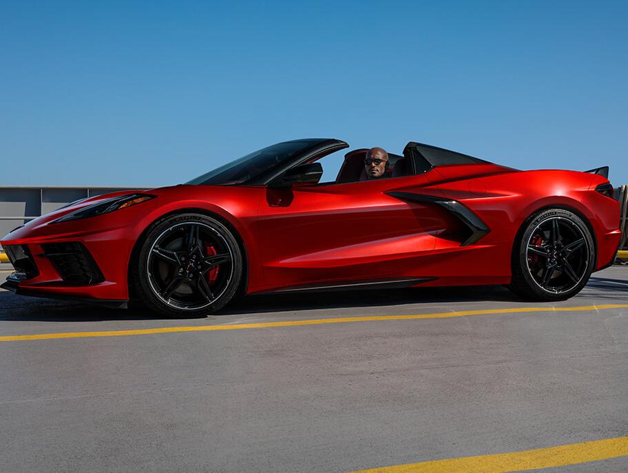 2021 Chevy Corvette on the road.