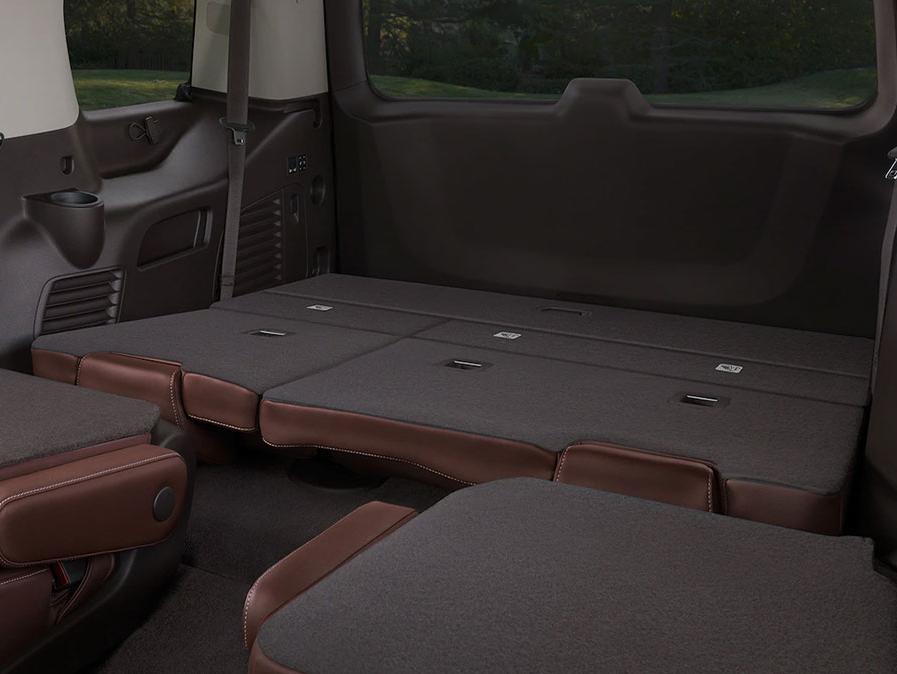 Interior shot of the seating room available in the 2019 Chevy Tahoe.