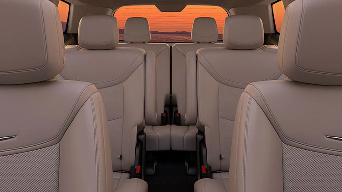 2023 XT6 interior seating in beige.