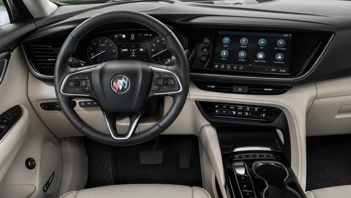 2023 Buick Envision AWD interior view infotainment system.