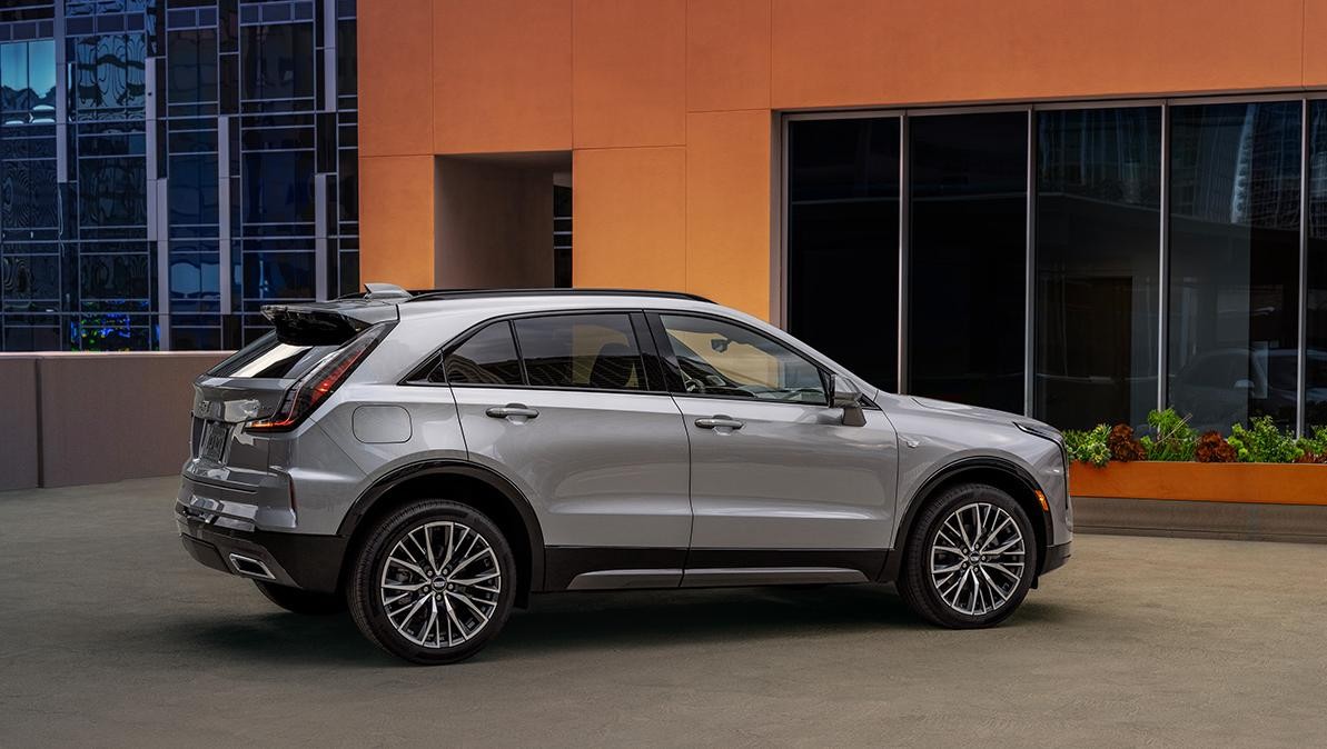 The Cadillac XT4 Parked Outside the Office During a Sunny Day