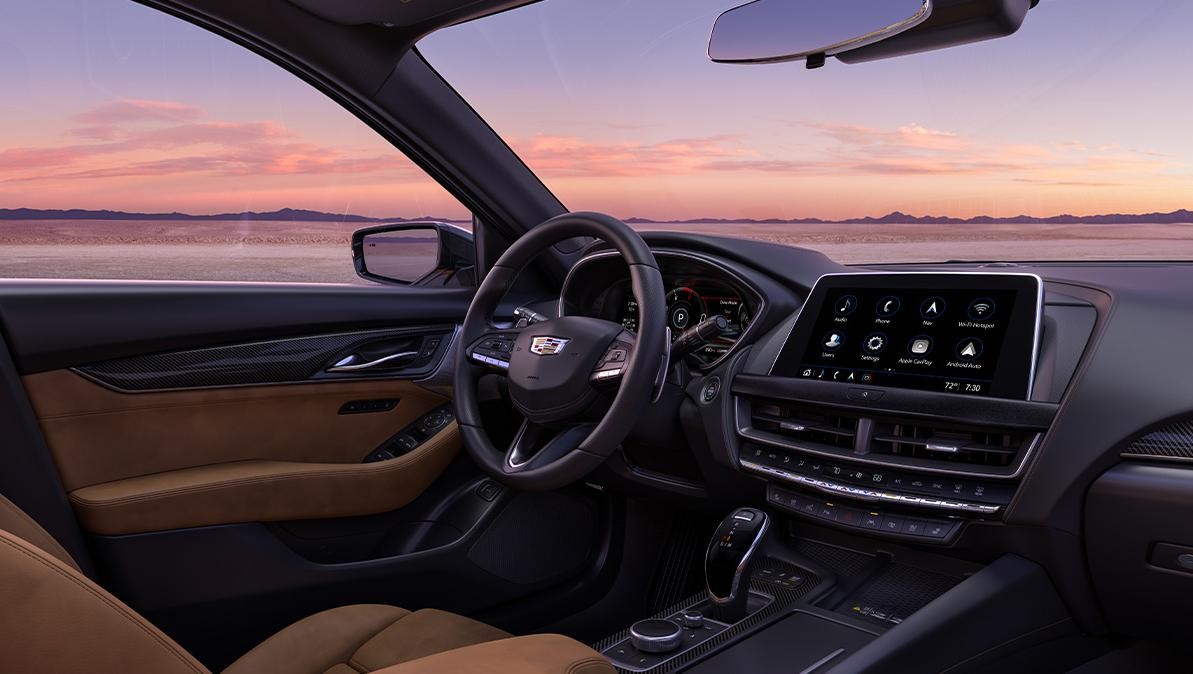 Interior view of Cadillac CT5.