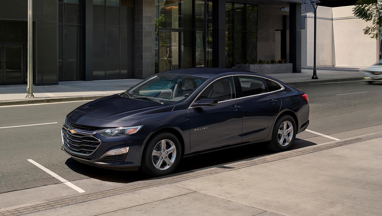 2023 Chevrolet Malibu parked on the road side.