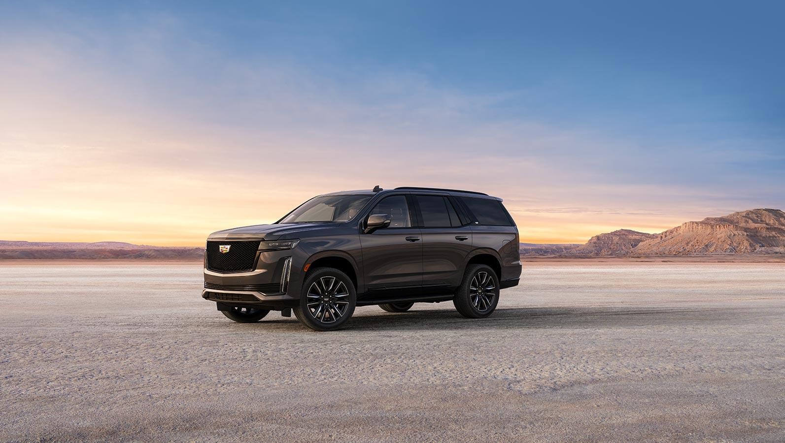 The New Cadillac Escalade Parked Off-Road in the Desert.