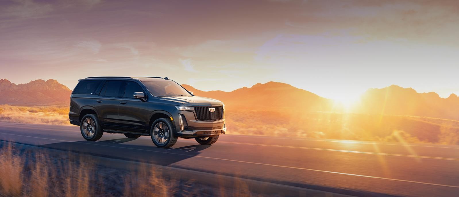 A Side Profile Shot of the Cadillac Escalade.