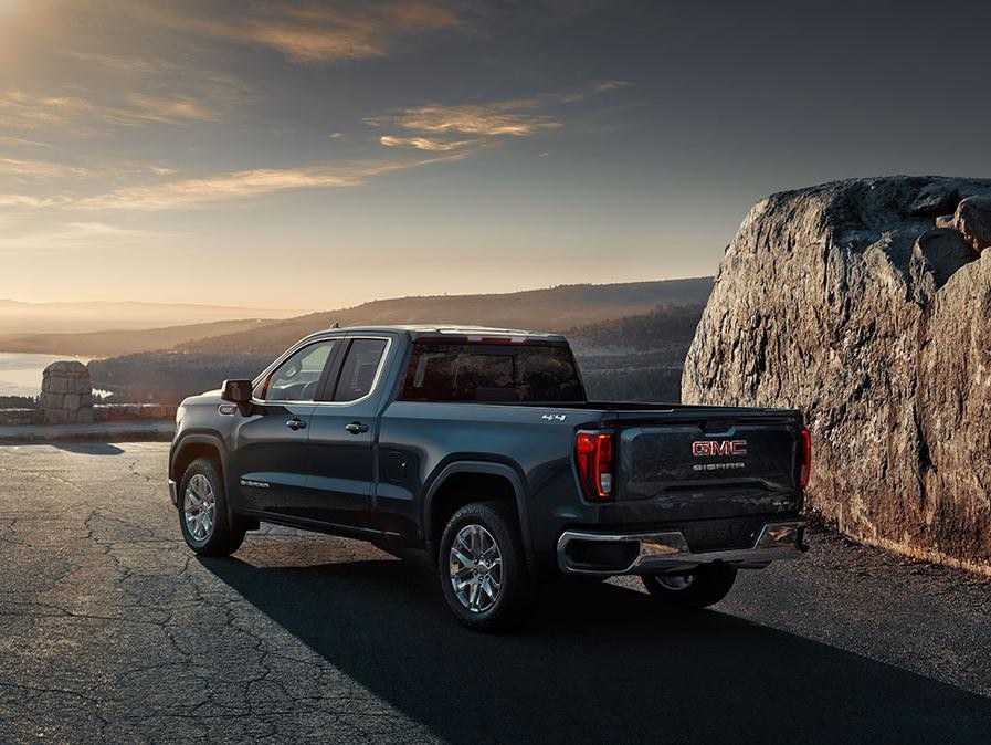 GMC Sierra 1500 with sunset