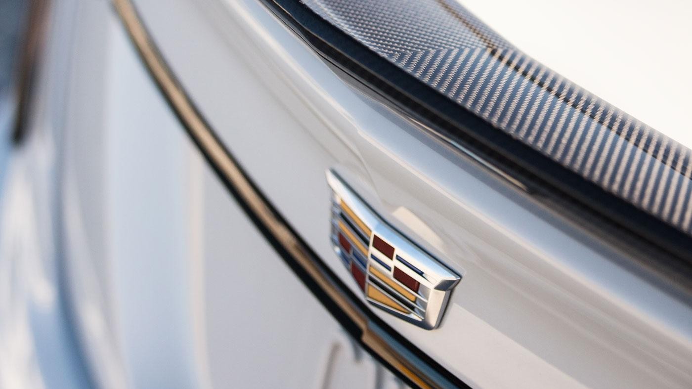 2022 Cadillac CT5-V closeup of carbon-fiber