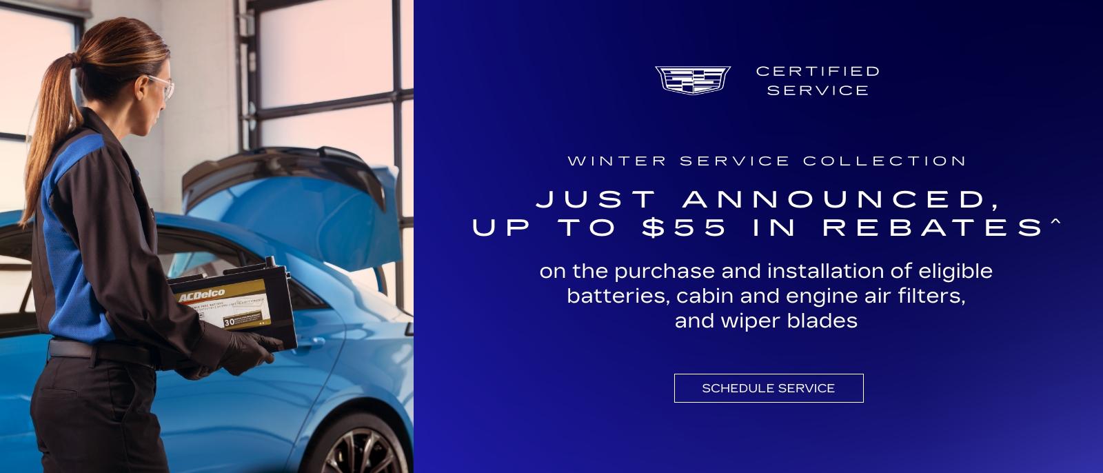 JUST ANNOUNCED, UP TO $55 IN REBATES.