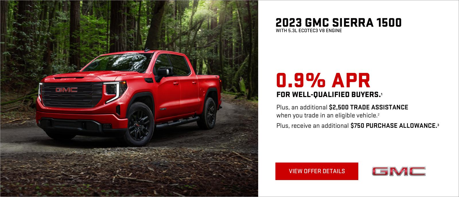 0.9% APR for well-qualified buyers.1

Plus, an additional $2,500 TRADE ASSISTANCE when you trade in an eligible vehicle.2

Plus, receive an additional $750 PURCHASE ALLOWANCE.3