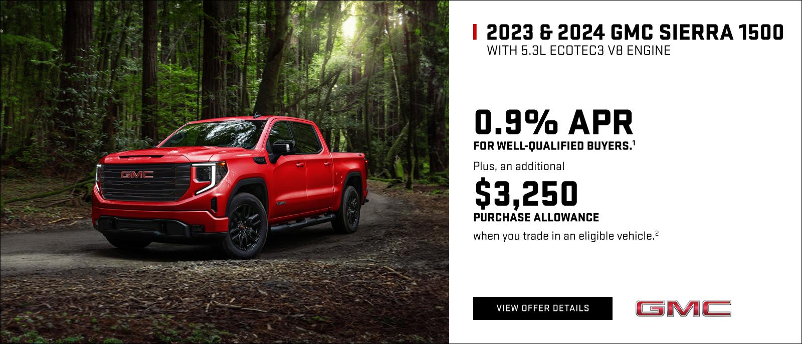0.9% APR for well-qualified buyers.1

Plus, an additional $3,250 PURCHASE ALLOWANCE when you trade in an eligible vehicle.2