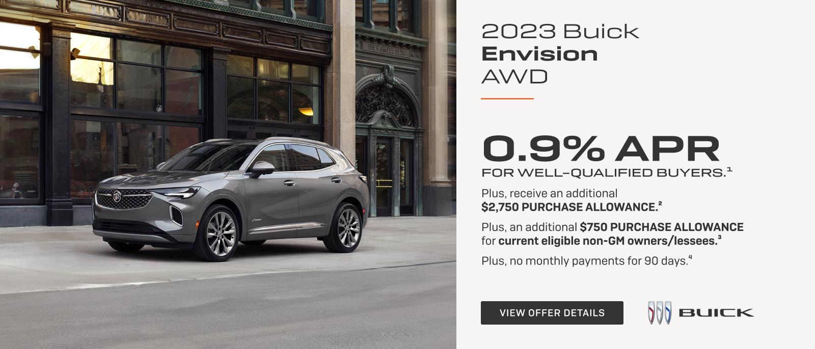 0.9% APR 
FOR WELL-QUALIFIED BUYERS.1

Plus, receive an additional $2,750 PURCHASE ALLOWANCE.2

Plus, an additional $750 PURCHASE ALLOWANCE for current eligible non-GM owners/lessees.3

Plus, no monthly payments for 90 days.4