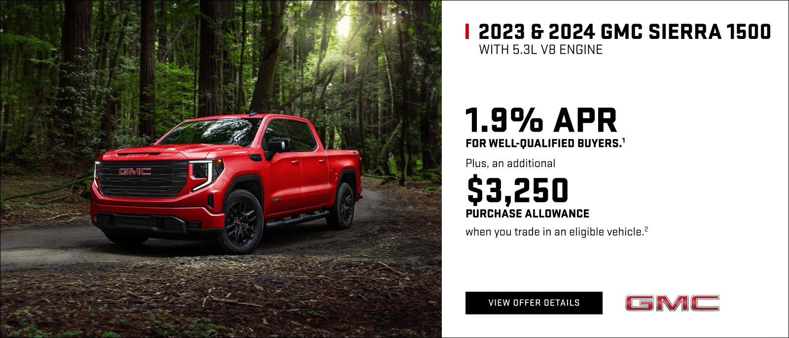 1.9% APR for well-qualified buyers.1

Plus, an additional $3,250 PURCHASE ALLOWANCE when you trade in an eligible vehicle.2