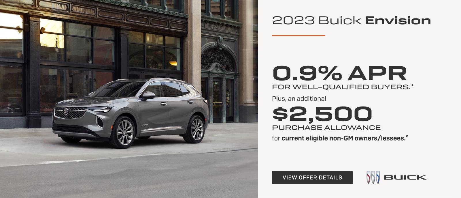 0.9% APR 
FOR WELL-QUALIFIED BUYERS.1

Plus, an additional $2,500 PURCHASE ALLOWANCE for current eligible non-GM owners/lessees.2