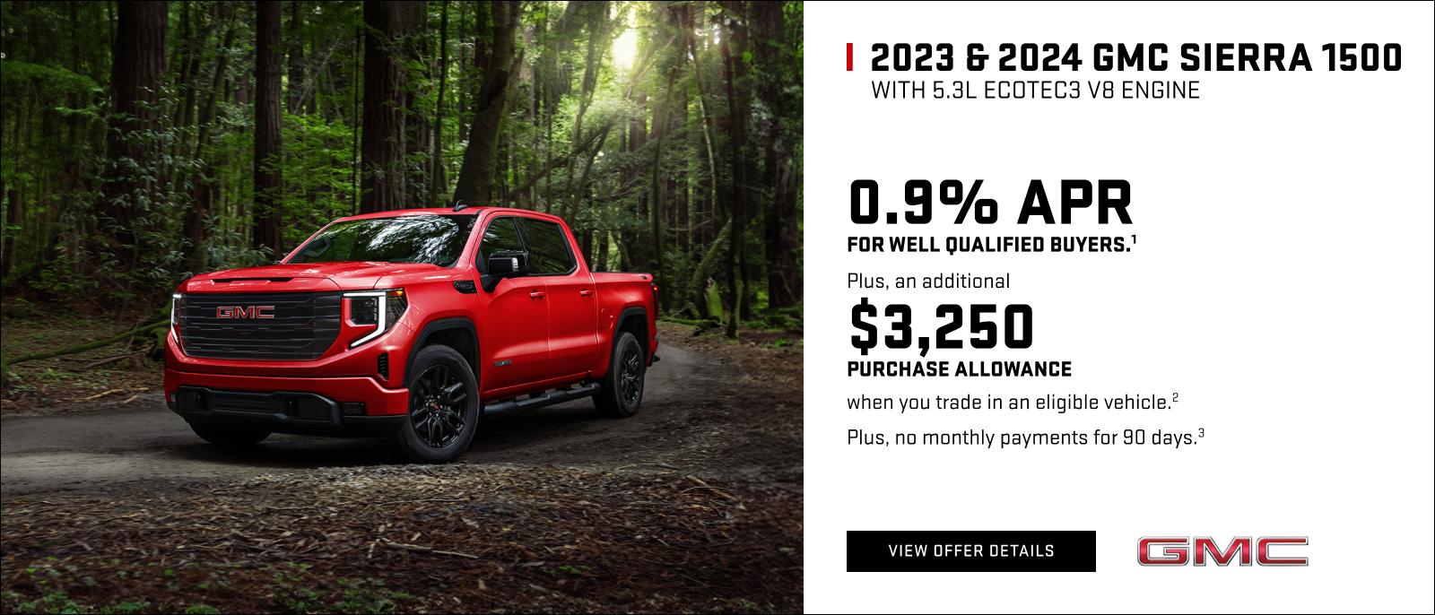 0.9% APR for well-qualified buyers.1

Plus, an additional $3,250 PURCHASE ALLOWANCE when you trade in an eligible vehicle.2

PLUS, NO MONTHLY PAYMENTS FOR 90 DAYS. 3