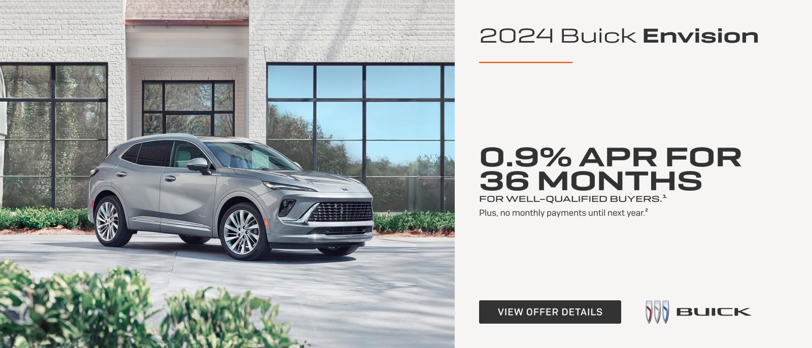 0.9% APR FOR 36 MONTHS 
FOR WELL-QUALIFIED BUYERS.1

Plus, no monthly payments until next year.2