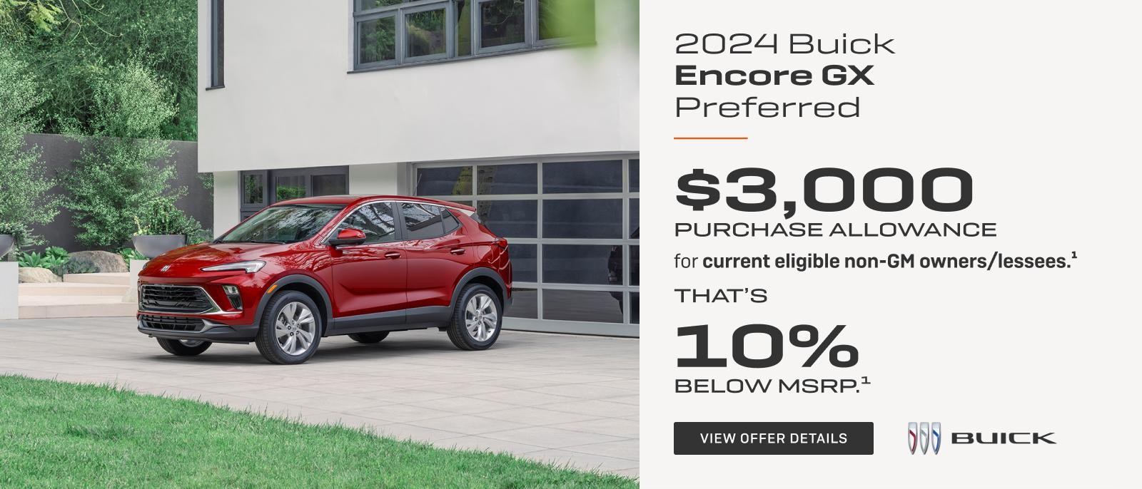 $3,000 PURCHASE ALLOWANCE for current eligible non-GM owners/lessees.1

THAT'S

10% below MSRP.1