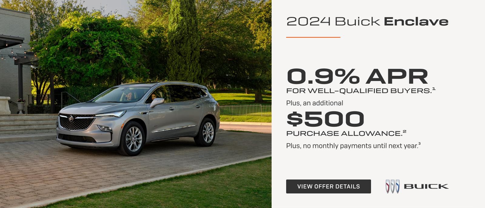 0.9% APR 
FOR WELL-QUALIFIED BUYERS.1

Plus, an additional $500 PURCHASE ALLOWANCE.2

Plus, no monthly payments until next year. 3