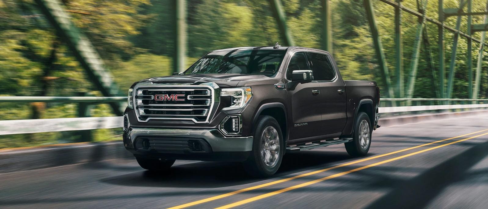 2019 GMC Sierra 1500 driving on a bridge