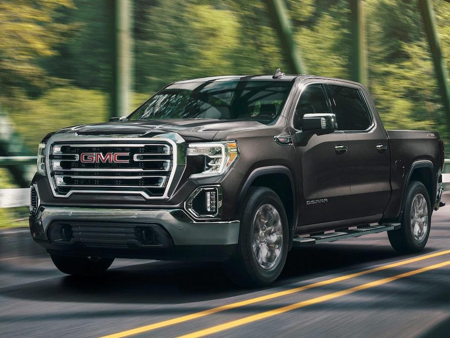 2019 GMC Sierra 1500 driving on a bridge