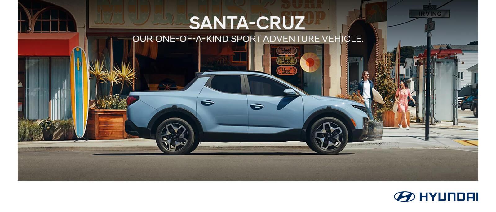 2023 Hyundai Santa Cruz parked on road.