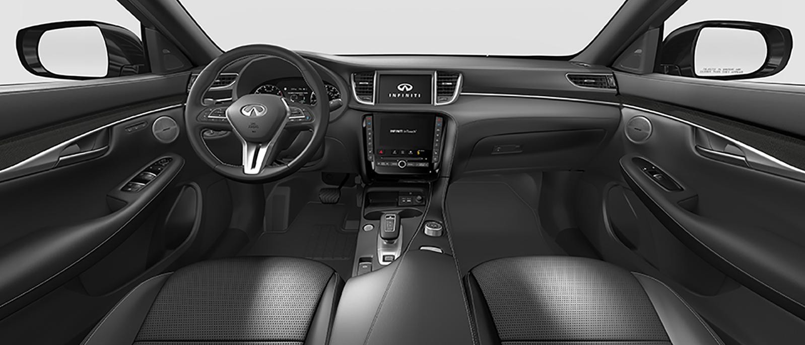 Pebble Gray interior view of QX50