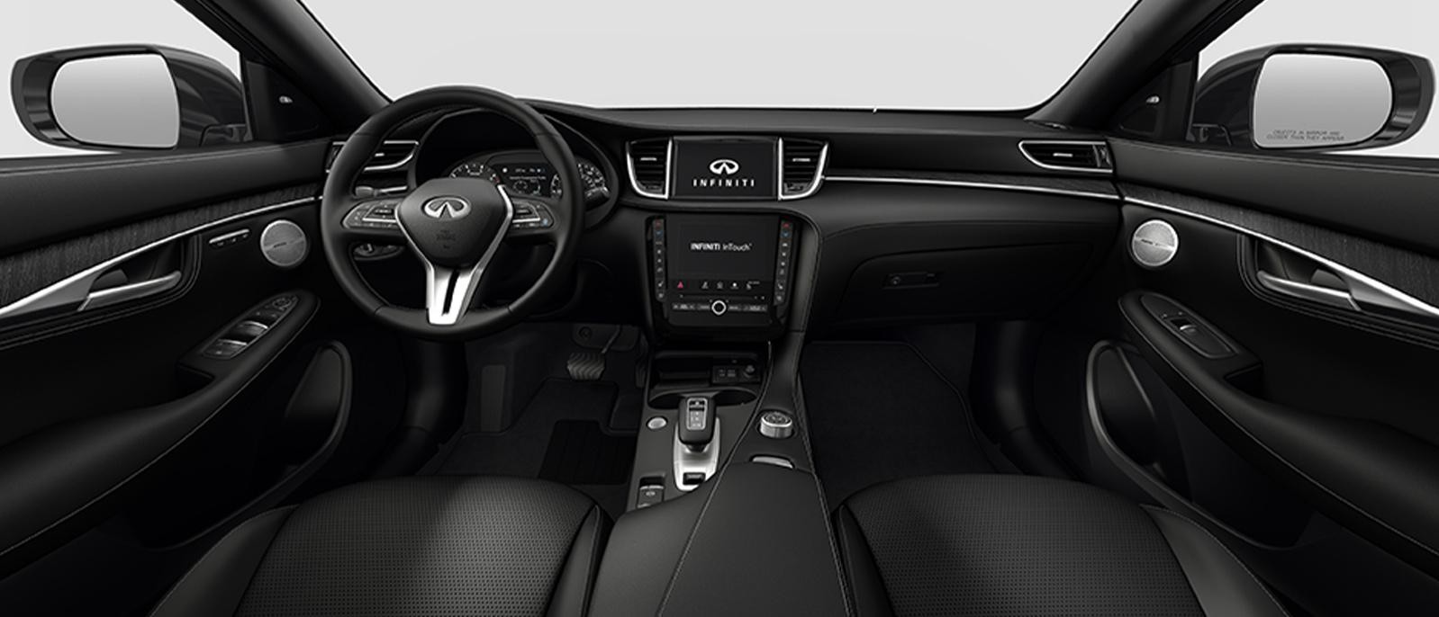 INFINITI QX55 Sensory trim interior in Graphite color scheme.