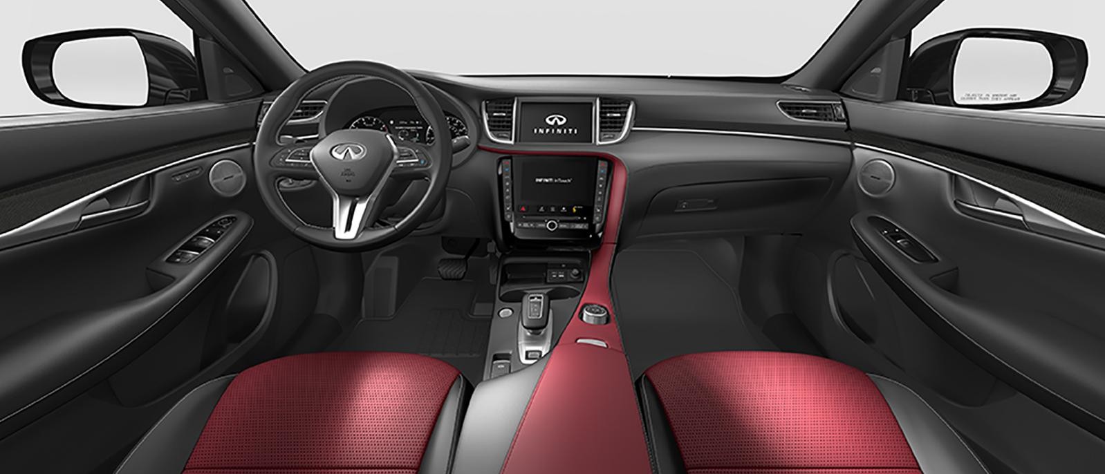 Monaco Red interior view of QX50