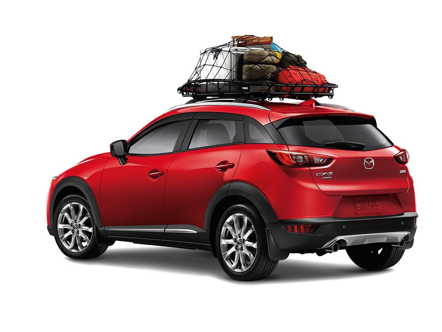 Mazda vehicle with roof rack