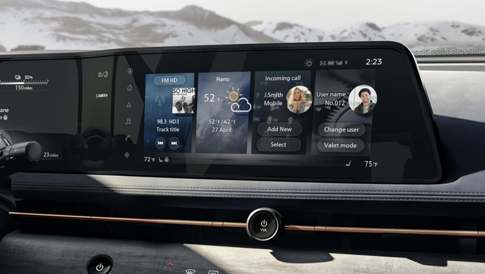 Nissan Ariya connectivity feature.