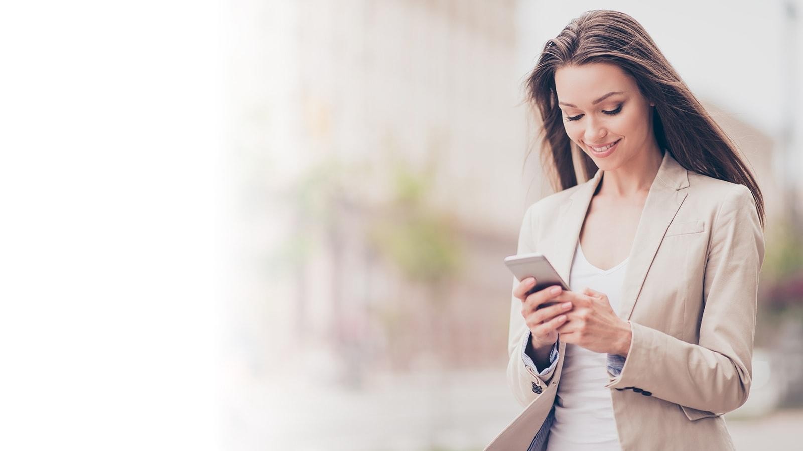 Woman using a smart phone